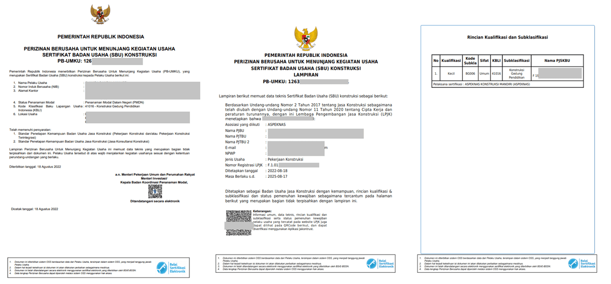 Contoh Format SBU IT007 Jasa Konsultansi Ilmiah dan Teknis Hidrolika, Hidrologi dan Oceanography